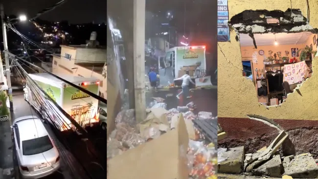 Las afectaciones fueron en varias casas y autos que estaba estacionados.