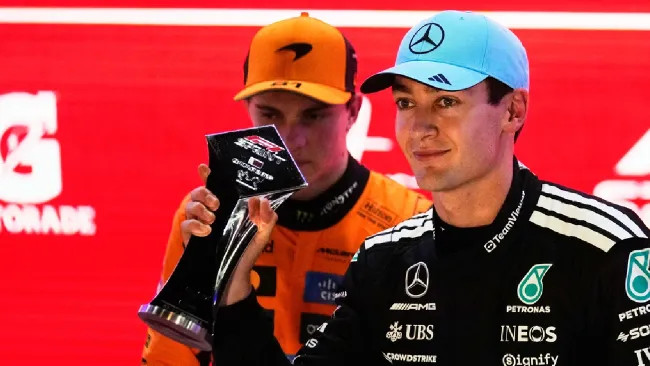 George Russell y Lando Norris