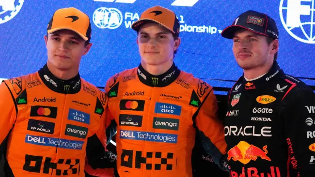 Lando Norris, Oscar Piastri y Max Verstappen