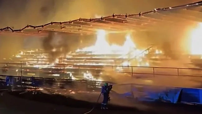 Tragedia en Finlandia: incendian el estadio del histórico FC Haka tras su descenso