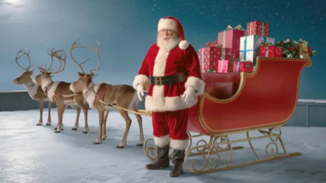 Santa ya está por despegar junto a todos sus renos.