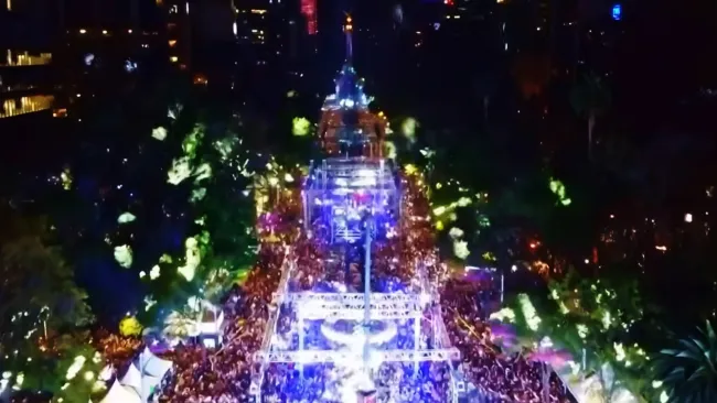 Para este año los puestos de comida quedan descartados para no obstruir el paso de la gente.