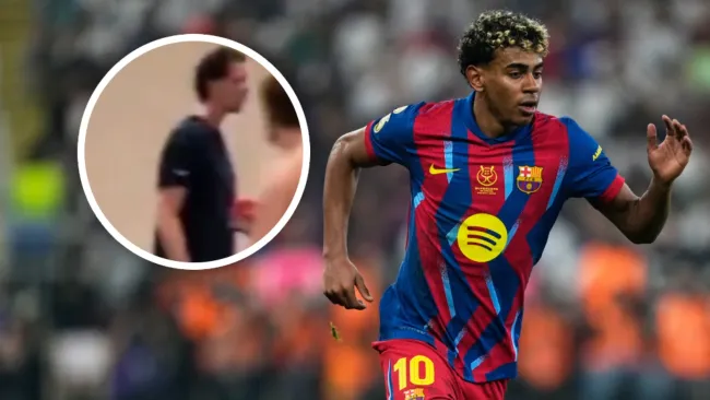 Lamine dejó de grabar de inmediato a su compañero