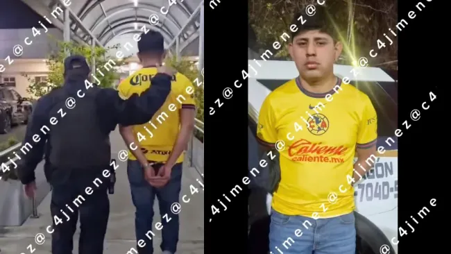 Sujeto con playera del América es detenido en la alcaldía Gustavo A. Madero 