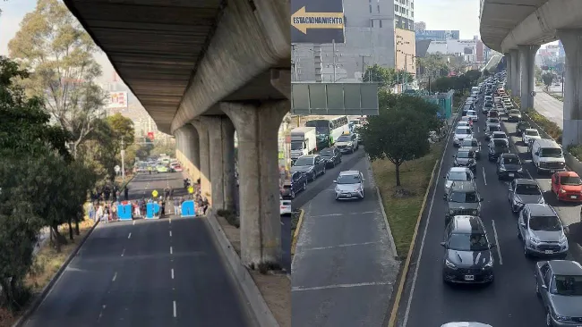 VIDEO: Bloqueo en Periférico Sur colapsa la circulación en ambos sentidos 