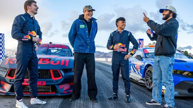 Verstappen, Burton, Lindblad y Ricciardo