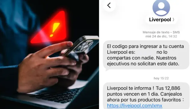 Detectan mensajes falsos de Liverpool con enlaces fraudulentos