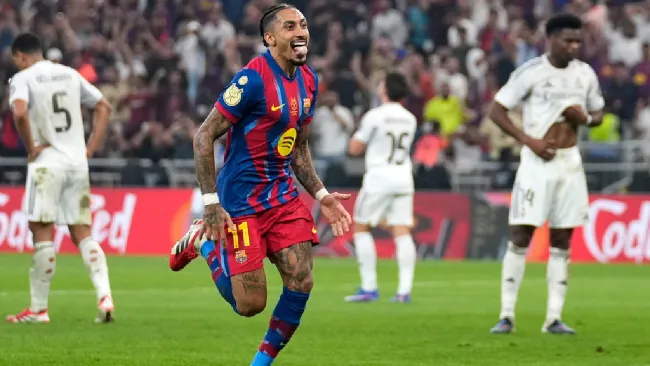 Raphinha en la Supercopa de España