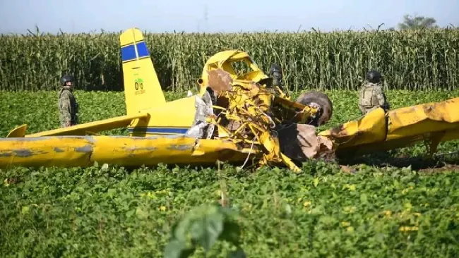 La aeronave se encontraba trabajando al momento del accidente.