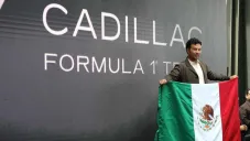 Checo Pérez, durante su presentación con Cadillac