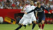 Griezmann en un partido con el Atlético de Madrid