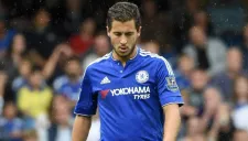 Eden Hazard, cabizabajo tras un duelo del Chelsea
