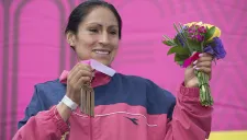 Gladys, tras ganar el Maratón de la Ciudad de México en 2013
