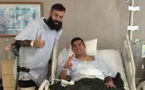 Marc Crosas y Maza Rodríguez en el hospital