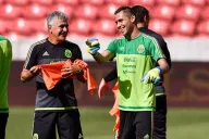 Paul Aguilar, en la práctica con el Tuca