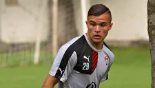 Tabó, durante un entrenamiento