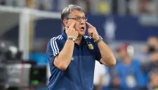 Tata Martino, durante el partido contra México