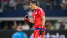 Muñoz celebra en el juego contra Argentina