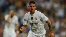James Rodríguez en un partido con el Real Madrid