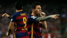 Lionel Messi le dedica el gol a su hijo