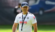 Chepo De la Torre, durante un entrenamiento de Chivas