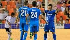 Hulk celebra uno de sus goles contra Valencia