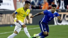 Neymar durante un amistoso contra Estados Unidos