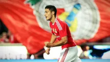 Raúl Jiménez, en un encuentro del Benfica