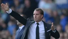 Brendan Rodgers en el partido contra el Everton