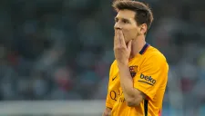Leo Messi durante un partido con el Barcelona