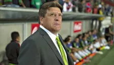 Miguel Herrera, durante un juego del Tri