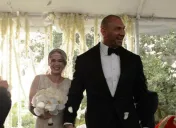 Batista, junto a su esposa durante su boda