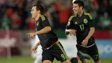 Torres festejando su anotación en el Preolímpico