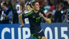 Paul Aguilar festeja su gol