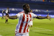 Ideye celebra el gol de la victoria contra el Ideye