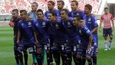 Jugadores de Puebla previo al duelo contra Chivas