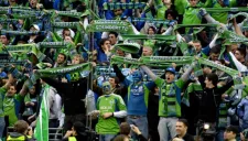 Aficionados del Seattle Sounders en el CenturyLink Field