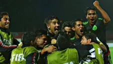 Jugadores del Tri Sub 17 celebran gol en el Mundial