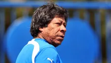 Maradiaga en una práctica con El Salvador