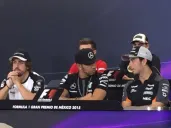 Los pilotos de F1 en la conferencia de prensa del GP de México