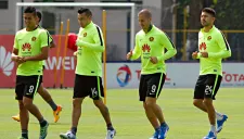 Andrade, Sambueza, Benedetto y Oribe, en entrenamiento