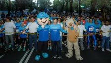 Comienzo de la carrera en el Paseo de la Reforma