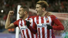 Griezmann festeja uno de sus goles contra el Galatasaray