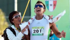 Eder Sánchez al término de una competencia