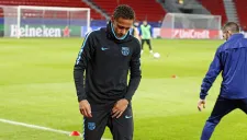 Neymar durante la práctica del Barcelona