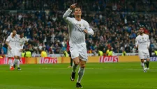 Cristiano Ronaldo celebrando una anotación en el Bernabéu