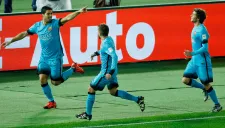 Luis Suárez festeja uno de sus goles en el Mundial de Clubes