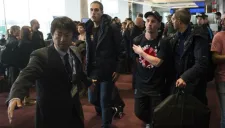 Lionel Messi en el aeropuerto de Tokio