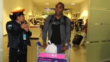 Joffre Guerrón a su llegada a la Ciudad de México