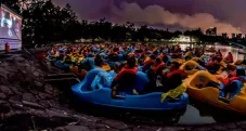 Así se aprecia el cine en el lago de Chapultepec